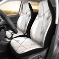 thumbnail image 2 of RYLABLUE Set of 2 Car Seat Covers Geometric Marble Universal Auto Front Seats Protector Fits for Car,SUV Sedan,Truck, 2 of 5