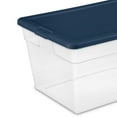 thumbnail image 6 of Sterilite Stackable 56 Quart Storage Tote, Clear with Marine Blue Lid (16 Pack), 6 of 7