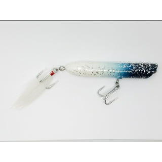 Atom Freshwater 3 oz, Striper Swiper, Top Water Popper Hard Bait Fishing  Lure, Blue/silver 