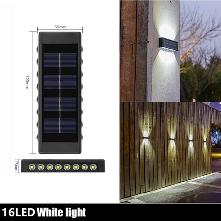 

20LED Solar Wall Lamp Outdoor Waterproof Solar Powered Light and Down Illuminate Garden Yard Decoration Outside Sunlights