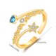 thumbnail image 4 of Qarigey Anillo abierto para mujer, nudillo de cristal estético Retro, regalo de joyería hecho a mano Ropa, zapatos y accesorios Miscelánea Gold Qarigey AP010850-02, 4 of 6