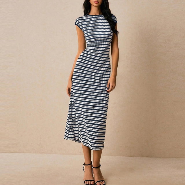 TaTaai Women‘s Lace-Up Beach Dress, Knit Crochet Slit Maxi Dress, V-Neck Sleeveless Solid Color Dress,Bodycon Summer Cover Up Gift