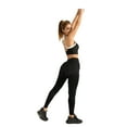 thumbnail image 2 of SERENMOVE Women’s Asymmetric Color Black Sports Bra - Black & White, Seamless, Medium Support, 2 of 7