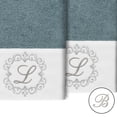 thumbnail image 2 of Authentic Hotel and Spa  100% Turkish Cotton Monica 2PC Embellished Hand Towel Set Teal B, 2 of 3
