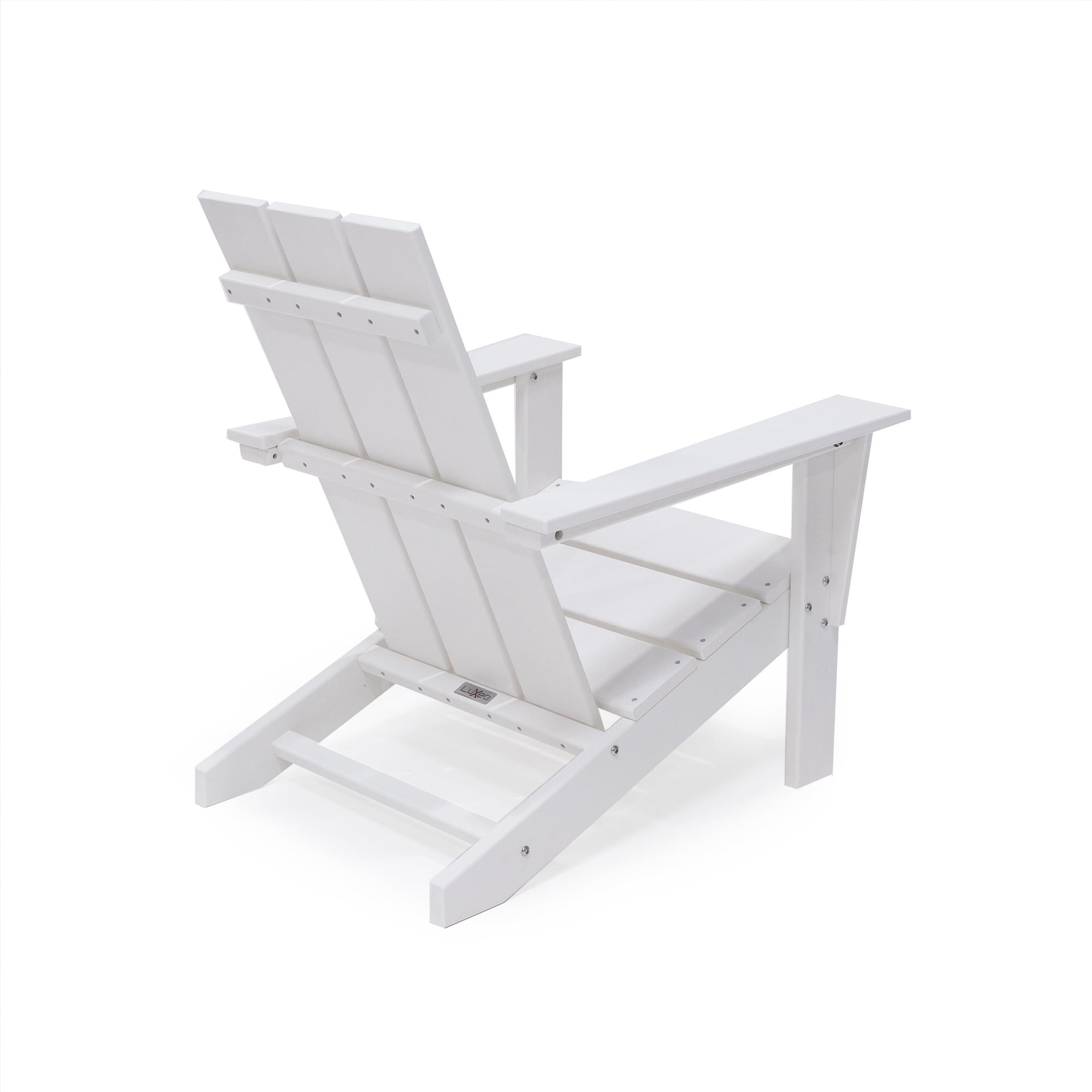 LuXeo Arcadia White HDPE Outdoor Adirondack Chair ( Single)