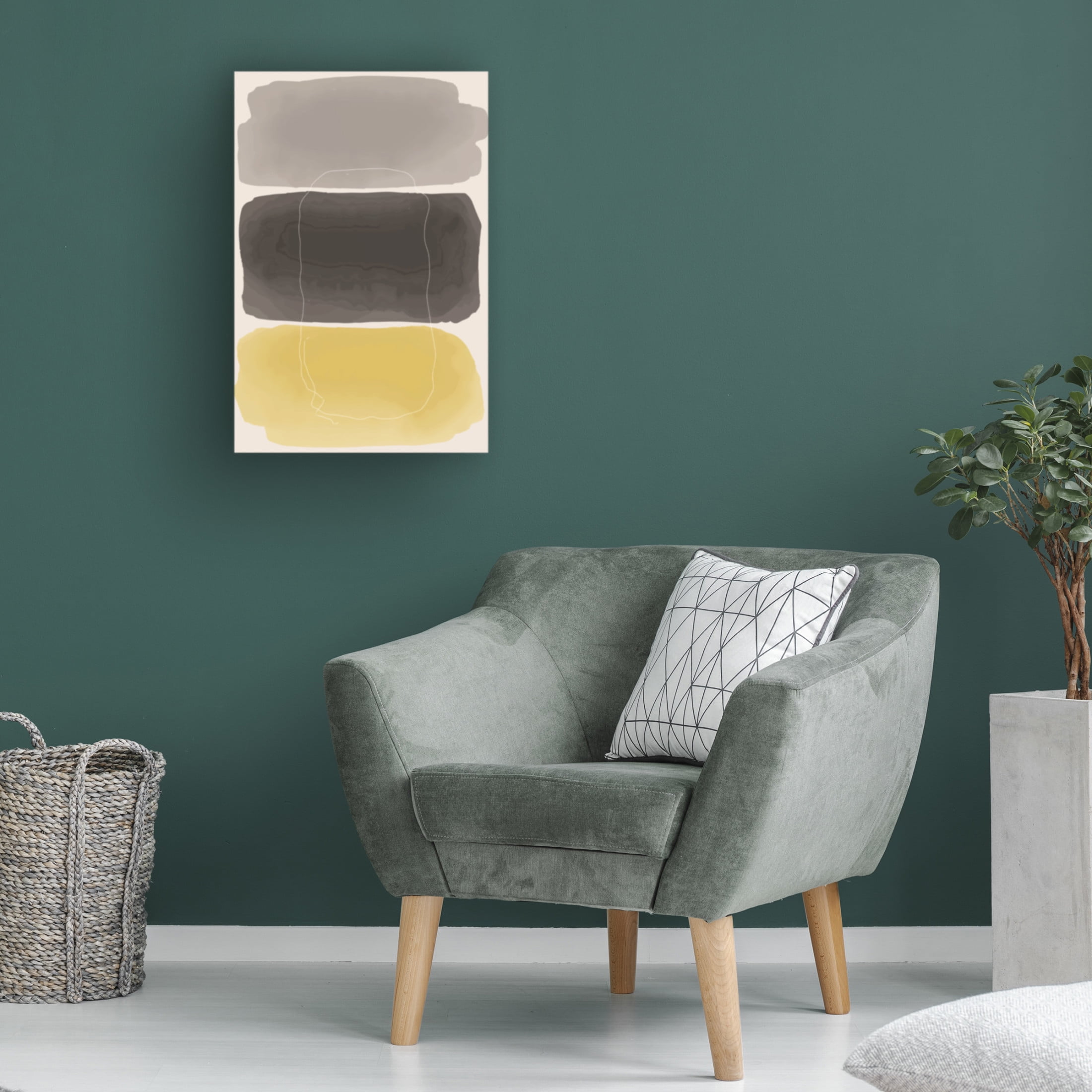 Trademark Fine Art jay stanley Watercolor Shapes Series 3 Canvas Wall Art