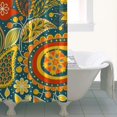 thumbnail image 5 of Elegant Vintage Shower Curtain 36x72 Inches, Quick-Drying Polyester with Plastic Hooks, Paisley Floral Retro Style for Artistic Bathrooms, 5 of 5