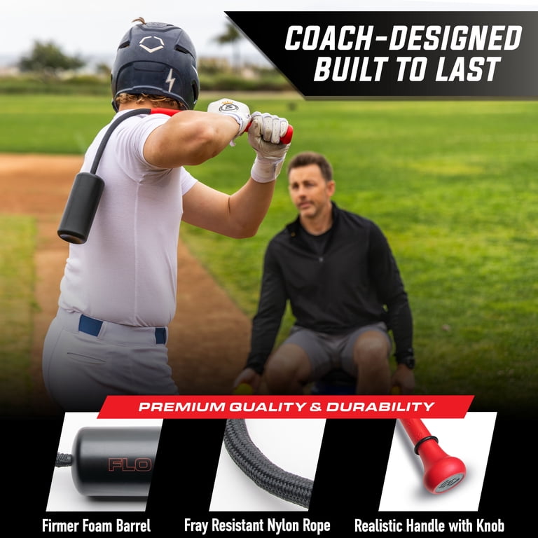 GoSports, Baseball Softball Rope Swing Trainer, Includes FLO BAT