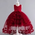 thumbnail image 7 of shoper Girls' Dresses, Elegant Floral Detachable Train Girls Dress for Pageant Recital Performance Special Party Occasions, 7 of 7