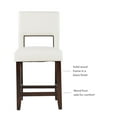 thumbnail image 5 of Linon Jevon 24" Indoor Wood Counter Stool, White Faux Leather, 5 of 12