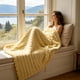 thumbnail image 1 of Support Blanket Yellow Security Blanket Calming Dog Blanket Rabbits Hair Plushs Designed For Soft And Comfortable For Indoors Sofa Kennel, 1 of 9