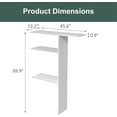 thumbnail image 5 of EVOKEDEN Vertical Storage Shed Shelf, Weatherproof Metal Shelf for 60 cuft Tool Cabinet, 45.6''L×13.2''W×69.9''H, White, 5 of 6