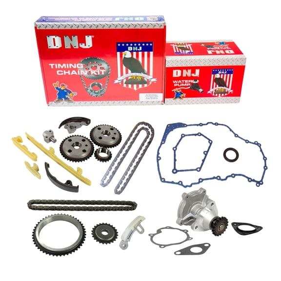 DNJ TK332WP Timing Chain Kit with Water Pump Fits Cars & Trucks 96-02 Buick 2.4L L4 DOHC 16V