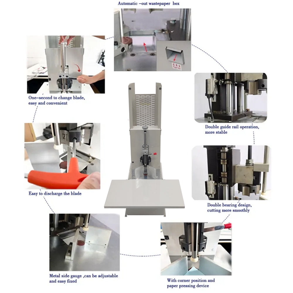 Electric Round Corner Cutter With Protective Cover Corner Rounder Punch Cutter with Seven Die R3-R9