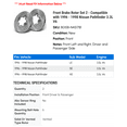 thumbnail image 2 of Front Brake Rotor Set 2 - Compatible with 1996 - 1998 Nissan Pathfinder 3.3L V6 - Autopart Premium, 2 of 2
