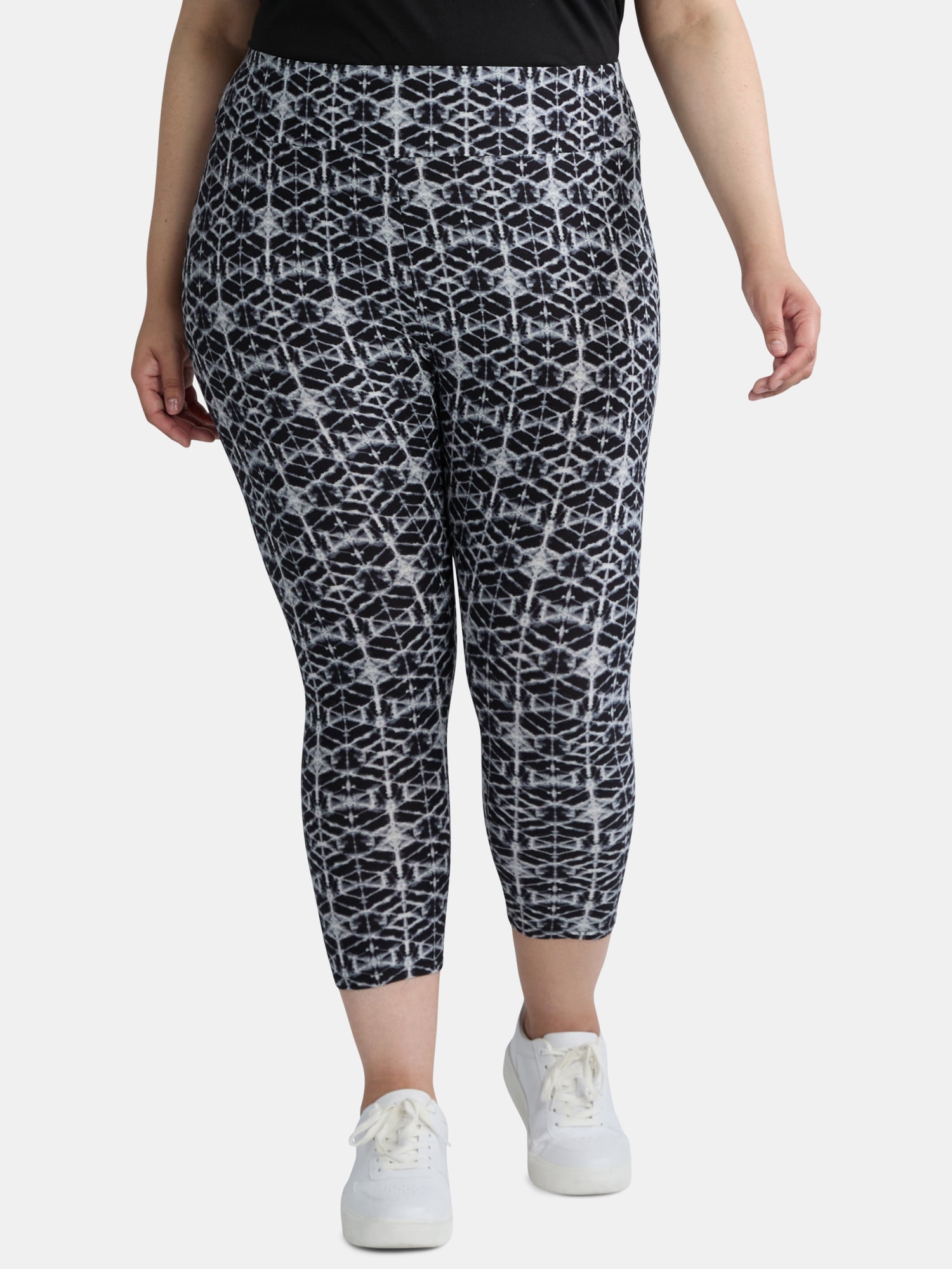 Terra & Sky's Women's Plus Capri Leggings, 2-Pack