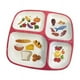 thumbnail image 4 of Plato de comedor para una persona Plato redondo de tres rejillas Plato de cuatro rejillas Plato de combinación de nutrición Plato de alimentos cuantitativos para el hogar, 4 of 5