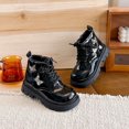 thumbnail image 5 of Cethrio Little Girls Lace Up Boots, Outdoor Non-Slip Fall Winter Round Toe Ankle Boots Black Size 13.5 Little Kids, 5 of 6