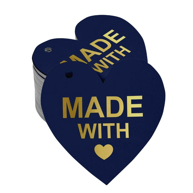 Inkdotpot Gold Foil Paper Hang Tags Made With Love Wedding Favor Tags 50 Pieces