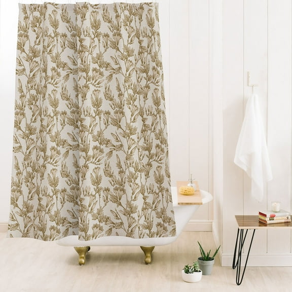 Society6 Holli Zollinger Greenwood Linen Shower Curtain 71" x 74"