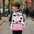 thumbnail image 4 of Yuyamidu Cow Print Backpack for Girls 6-10 Cute Aesthetic 17 Inch Lightweight Multi Pocket Bookbag with Padded Adjustable Straps for Elementary School 1st-3rd Grade Back to School, 4 of 8