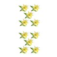 thumbnail image 4 of Kearding 5X flor artificial planta falsa decoración de boda arreglo multiusos de larga duración decoración de oficina al aire libre amarillo Amarillo 2Conjunto, 4 of 6