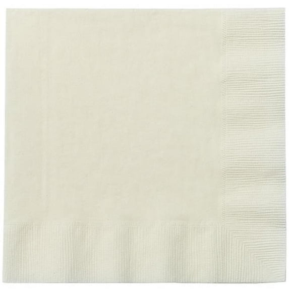Party Dimensions 75726 Solid Ivory Luncheon Napkin - 1200 Per Case