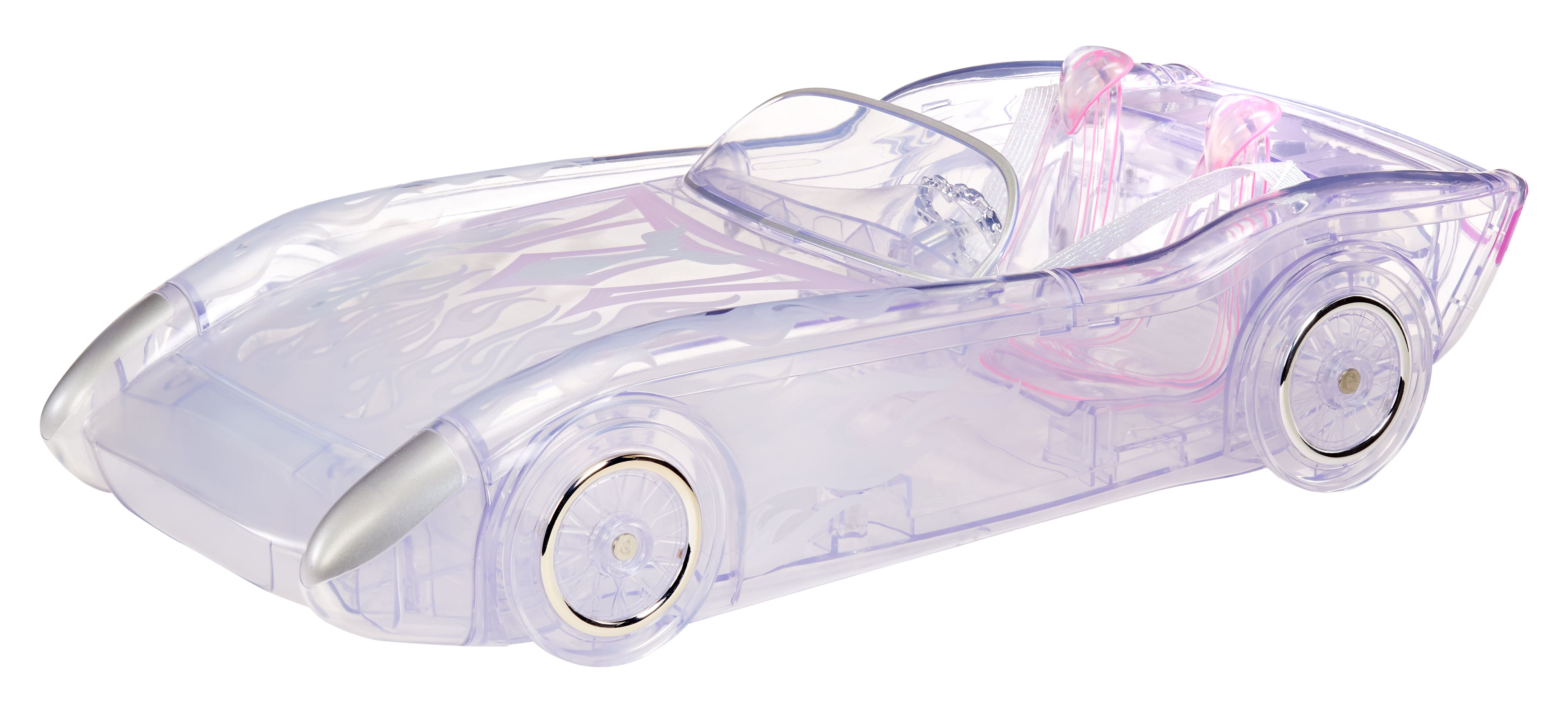 Mermaze Mermaidz™ Ocean Cruiser Convertible Car with Color Change Decals, Glitter-Filled Walls, Rolling Wheels, Working Seat Belts, Steering Wheel, Fits 2 Dolls - image 4 of 9