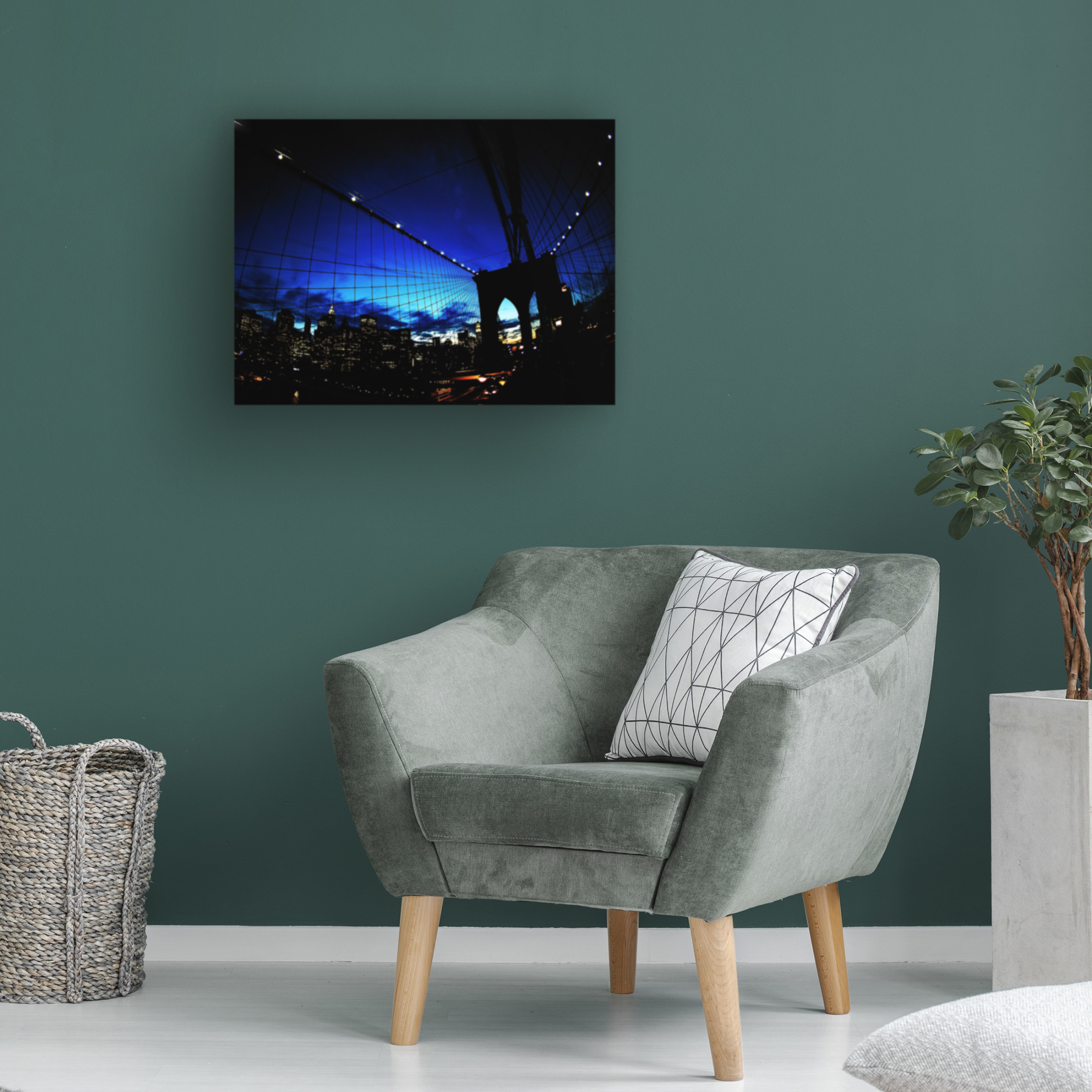 Canvas Wall Art - Fulvio Pellegrini 'Brooklyn Colours' Wall Art for Living Room, Bedroom, or Office D?cor by Trademark Fine Art - 19 x 14 Inches