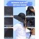 thumbnail image 5 of Sombrero SENWAI con protección UV de ala ancha para mujer, color negro, 5 of 7
