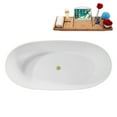 thumbnail image 6 of 59" Streamline B-276-60-PBR Soaking Freestanding Tub and Tray With Internal Drain in Polished Brass, 6 of 8