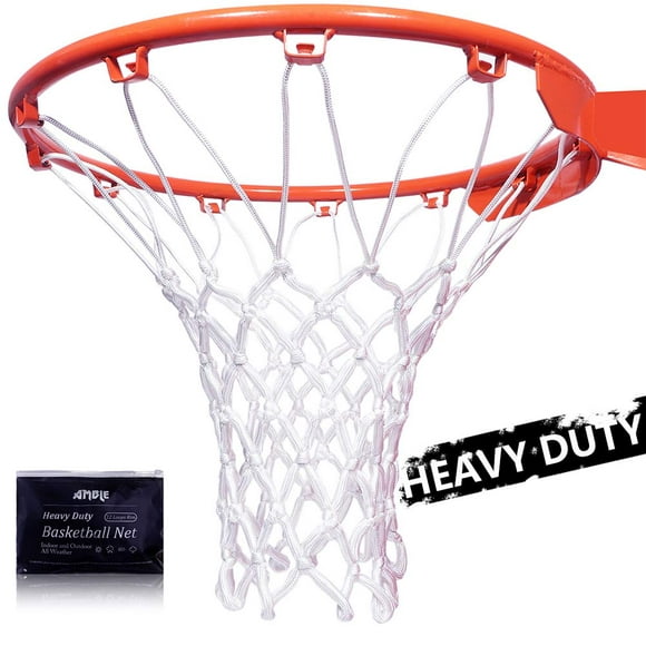 Remplacement de Filet de Basket-Ball - Filet Robuste Amble par Tous les Temps pour l'Intérieur et l'Extérieur - S'Adapte à la Jante 12 Boucles