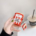 thumbnail image 2 of Estuche de palomitas de maíz para Airpods 1 y 2, funda con un bonito personaje de dibujos animados en 3D, 2 of 3