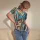 thumbnail image 3 of Balery Whimsical Cats Night Cafe Body de cuello redondo de manga corta para mujer Tops de manga corta Tops básicos-Large, 3 of 7