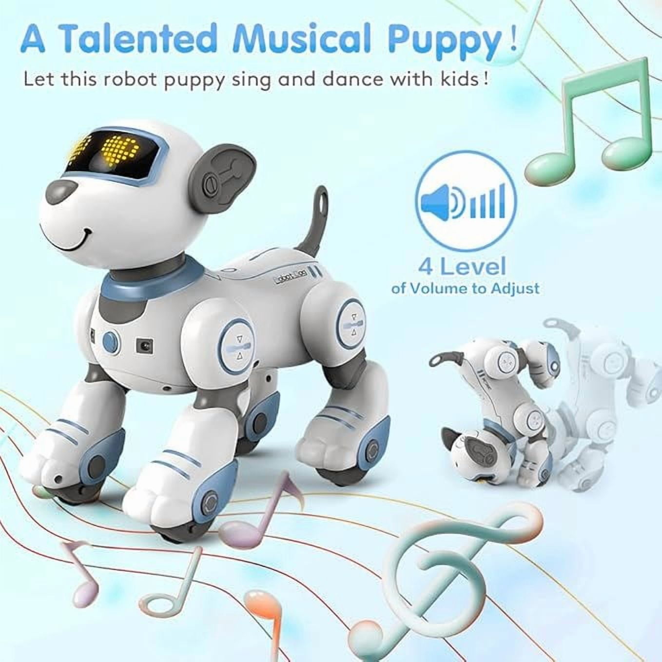 Robot Dog Toy，Remote Control Robot Dog Toy for Kids - Interactive Touch & Follow 17 Functions Robot Dog Pet, Programmable Smart Walking Puppy Intelligent Dancing Dog Robot Toys for Girls 3-12 Gifts