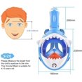 thumbnail image 2 of Diving Mask Children Snorkel Mask Diving Mask Full Face Mask With Shark Design-180 ° Wide Field Of View And Removable Camera Mount, Anti-Fog And Anti-Leak, Easybreath Full Face Mask For Children, 2 of 6