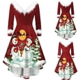 thumbnail image 3 of Vestido de Navidad elegante vestido de noche vintage de manga larga para mujer, 3 of 4