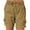 Brown, variant on Hienoo Women's Plus Size Cargo Shorts Summer Cotton Linen Hiking Shorts with Pockets, Sizes XXXL