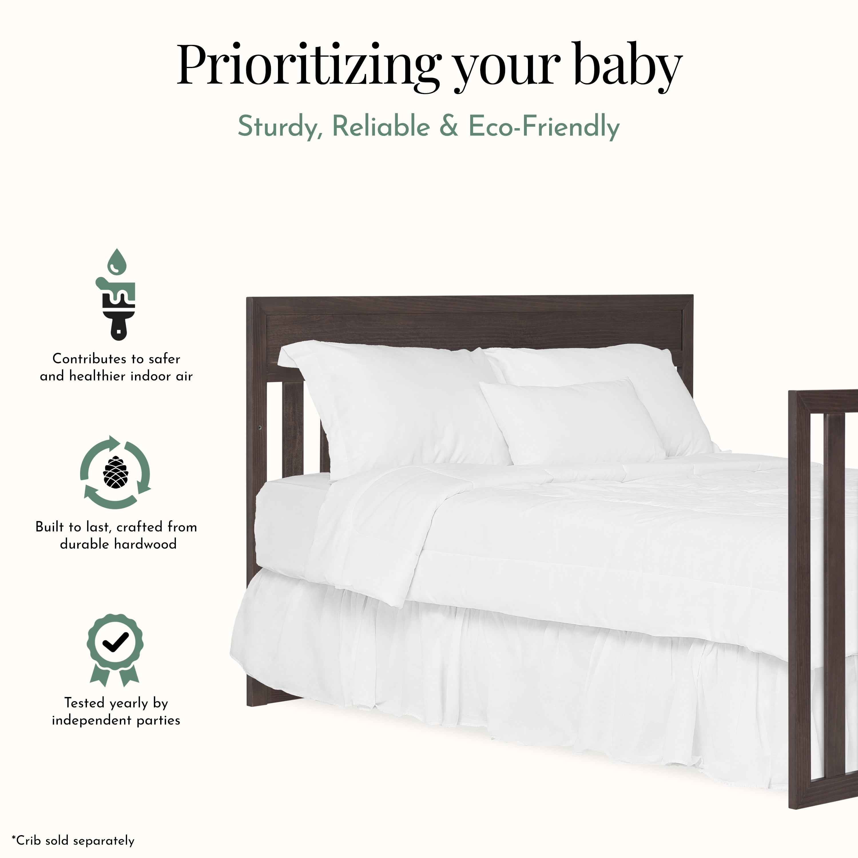Evolur Atlas Bed Rails, Roasted Chestnut