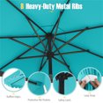 thumbnail image 6 of 10 Feet Patio Umbrella,Outdoor Table Market Umbrella with Crank Adjustable Canopy Tilt, Polyester Fabric Outdoor Umbrella for Garden, Swimming Pool, Deck and Backyard, Turquoise, 6 of 7