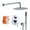 Chrome, variant on Cobbe Shower System Shower Faucet Combo Set Wall Mounted with 10" Rainfall Shower Head and handheld shower, Matte Black Finish with Brass Valve Rough-In