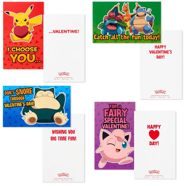 Hallmark Pokmon Valentines Day Cards and Mailbox for Kids School Classroom  Exchange (1 Box, 32 Valentine Cards, 35 Stickers, 1 Teacher Card) -  Walmart.ca