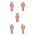 thumbnail image 1 of yingyy 1/2/3/5 Femmes Printemps Style Décontracté Ouvert devant Vêtements de Nuit Filles Simple Robe de Nuit à Manches Longues Vêtements de Pyjama Maison Marron G 5 Pcs, 1 of 6