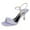 Purple, variant on FSJ Women Fashion Pearl Strap Square Open Toe Sandals Chic Beaded Block Heel Ankle Buckle Strap Pumps Bridal Wedding Dressy Shoes Size 8 White