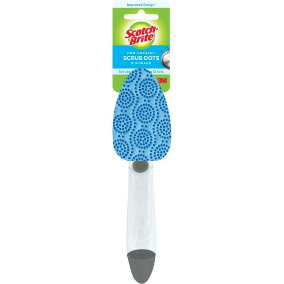 Scotch-Brite Nonscratch Scrub Dots Sponges - 11.7" Height x 2.3" Width x 2.5" Depth - 4/Carton - MicroFiber, Cellulose - Blue | Bundle of 5