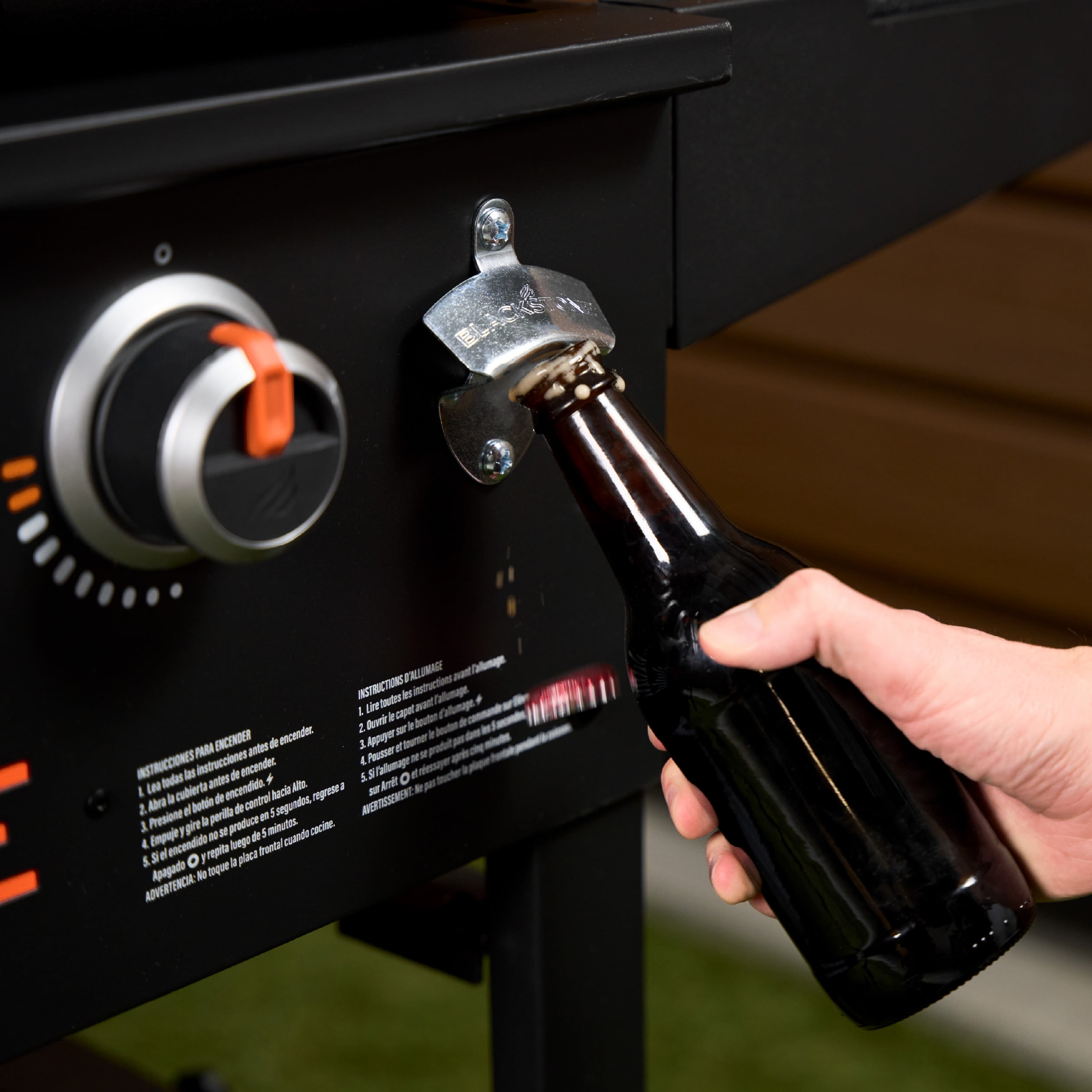 Blackstone Original Outdoor Griddle, 4-Burner 36" Propane Flat Top Grill with Hood, Black