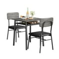 thumbnail image 1 of GloryStar 3-Piece Wood Dining Set, Small Square Table with Metal Legs, Storage Rack, and Upholstered Chairs for Kitchens, 1 of 8