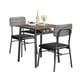 thumbnail image 1 of QinaQin Juego de comedor de 3 piezas con mesa cuadrada y 2 sillas tapizadas, repisa inferior y estructura metálica, ideal para cocina o departamento, 1 of 8