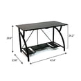 thumbnail image 1 of Origami Table et Bureau d'Ordinateur de Bureau Pliant en Bois Polyvalent, Noir, 1 of 7