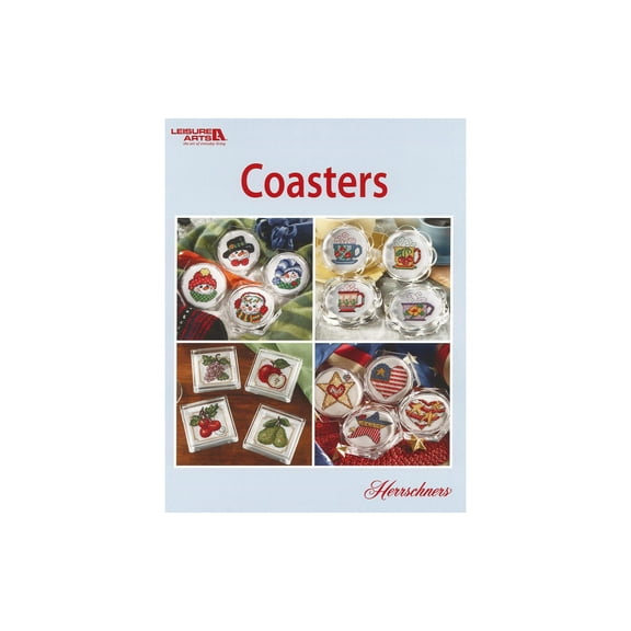 Leisure Arts Cross Stitch Coasters Book - Cross Stitch Patterns, Step-by-Step Guide, DIY Crafting Projects, Unique Decorative Coaster Designs, and Fun Embroidery Patterns for Home & Gifts